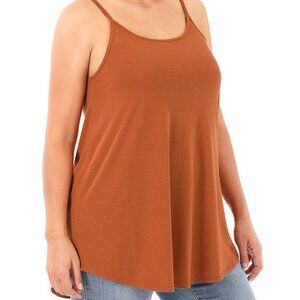 Zenana- Plus Size- Reversible Cami- Almond, 1X and 3X , Fall, Comfy, Casual
